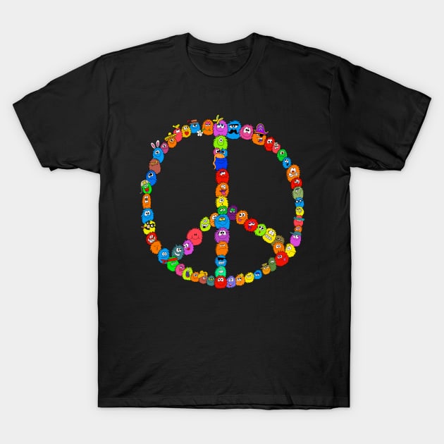 Peace Fuzzy T-Shirt by wolfmanjaq